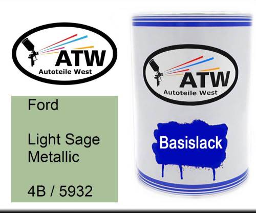 Ford, Light Sage Metallic, 4B / 5932: 500ml Lackdose, von ATW Autoteile West.